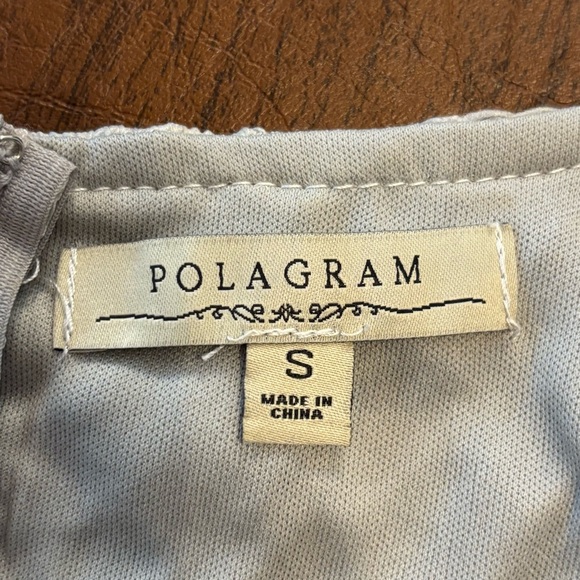 Polagram Gray Lace Midi Dress Size Small S Modest - Picture 4 of 6